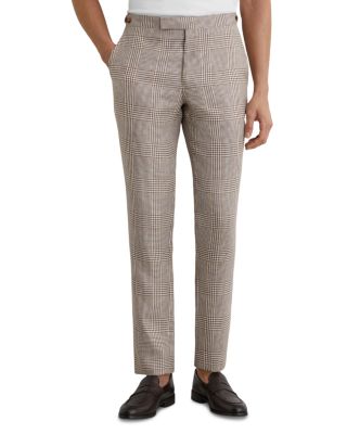 Tailored Fit Prince Of Wales Check Pants
