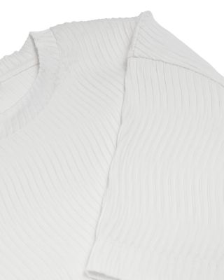 Relaxed Fit Textured Wave Jacquard T-Shirt