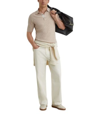 Slim Fit Oatmeal Brown Polo Shirt