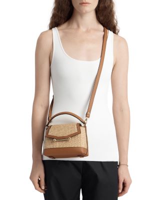 Mosaic Nano Small Woven Raffia Crossbody Bag