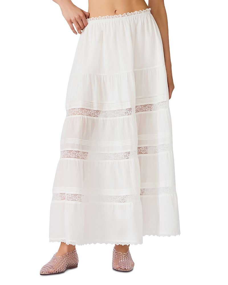 Steve Madden Elisse Lace Trim Maxi Skirt