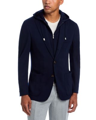 Wool Jersey Jacket & Removable Hoodie
