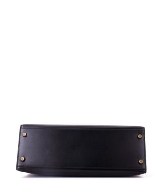 Kelly 32 Handbag Black Box Calf with Gold Hardware