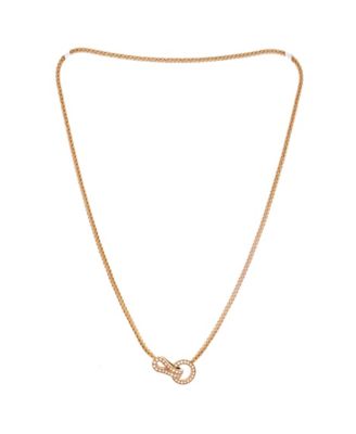 Agrafe Choker Necklace 18K Gold with Diamonds, 16"