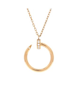  Juste un Clou Pendant Necklace 18K Gold with Diamonds, 16.25"