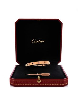  Love 10 Stone Bracelet 18K Rose Gold with Garnet, Amethyst and Sapphire