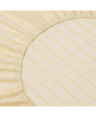  Slumber Stripe Cotton Fitted Sheet, Twin