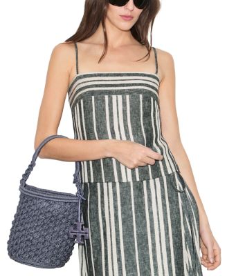 Ella Hand Crochet Straw Bucket Bag