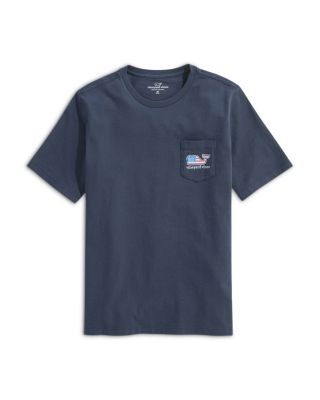 Boys' Flag Whale Short Sleeved Pocket Tee - Little Kid