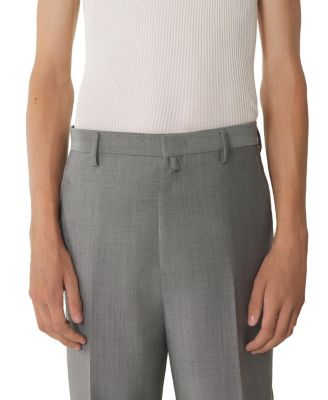 Straight-Leg Mohair Wool Pants