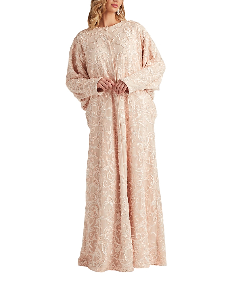 Tadashi Shoji Sonnie Sequin Lace Caftan Gown