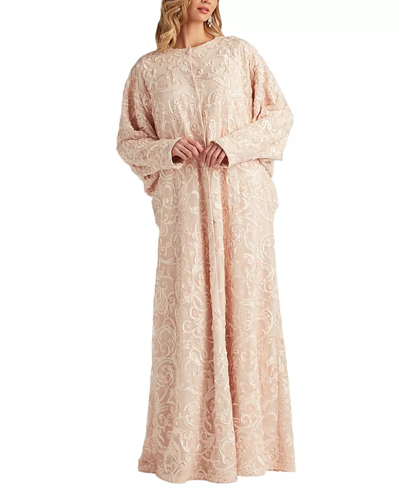 Tadashi Shoji Sonnie Sequin Lace Caftan Gown