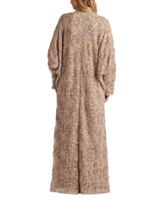  Hannes Sequin Embroidered Caftan Gown