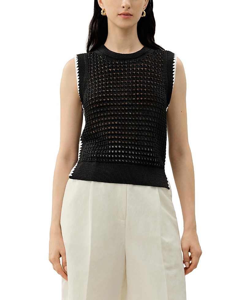 Lilysilk Toscana Pointelle Embroidered Vest