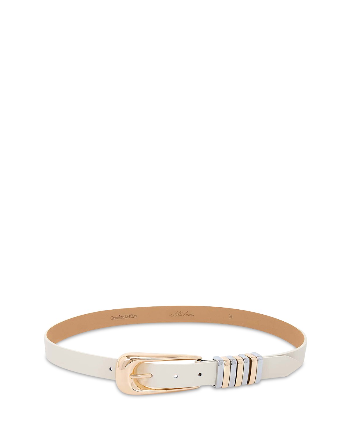 Metal Core 18K Gold Plated Buckle Suede Leather Belt