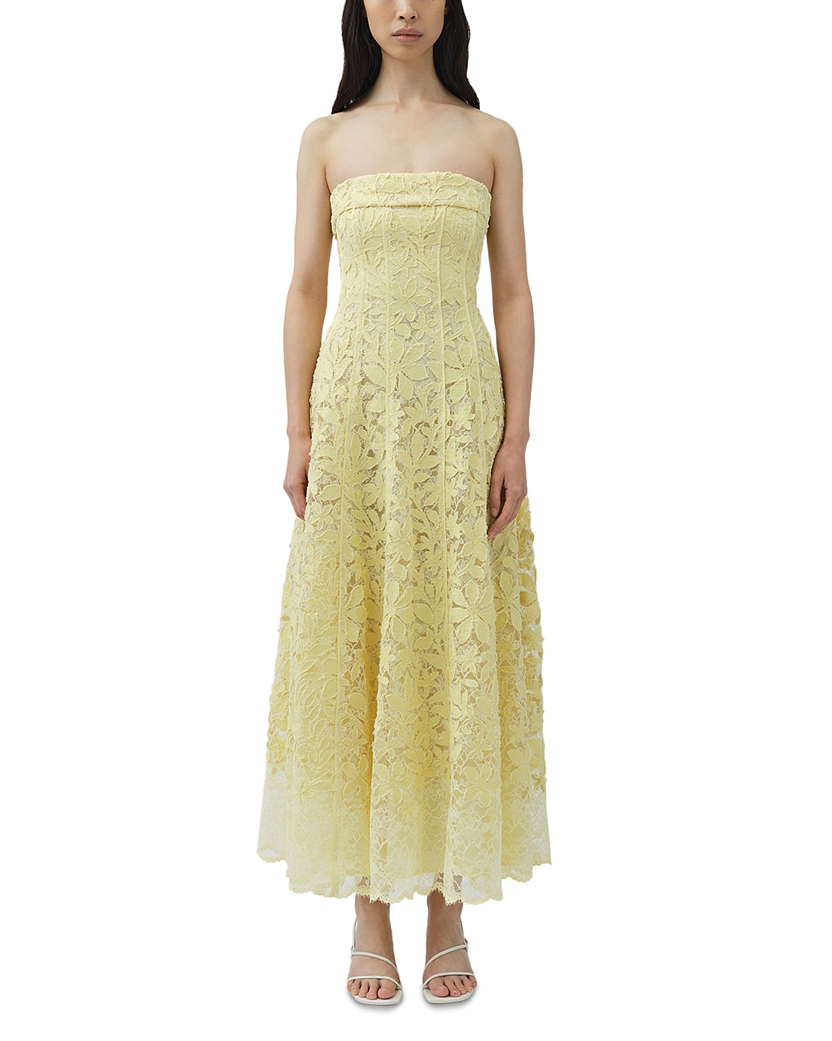 Simkhai Imogen Lace Bustier Midi Dress