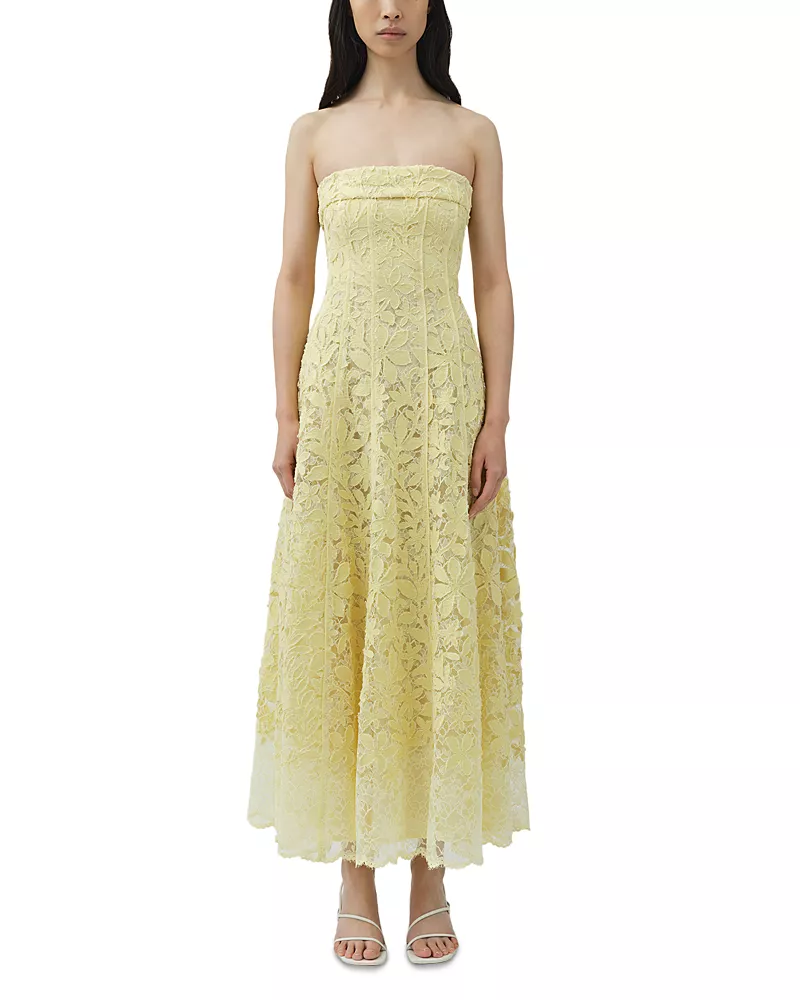 Simkhai Imogen Lace Bustier Midi Dress