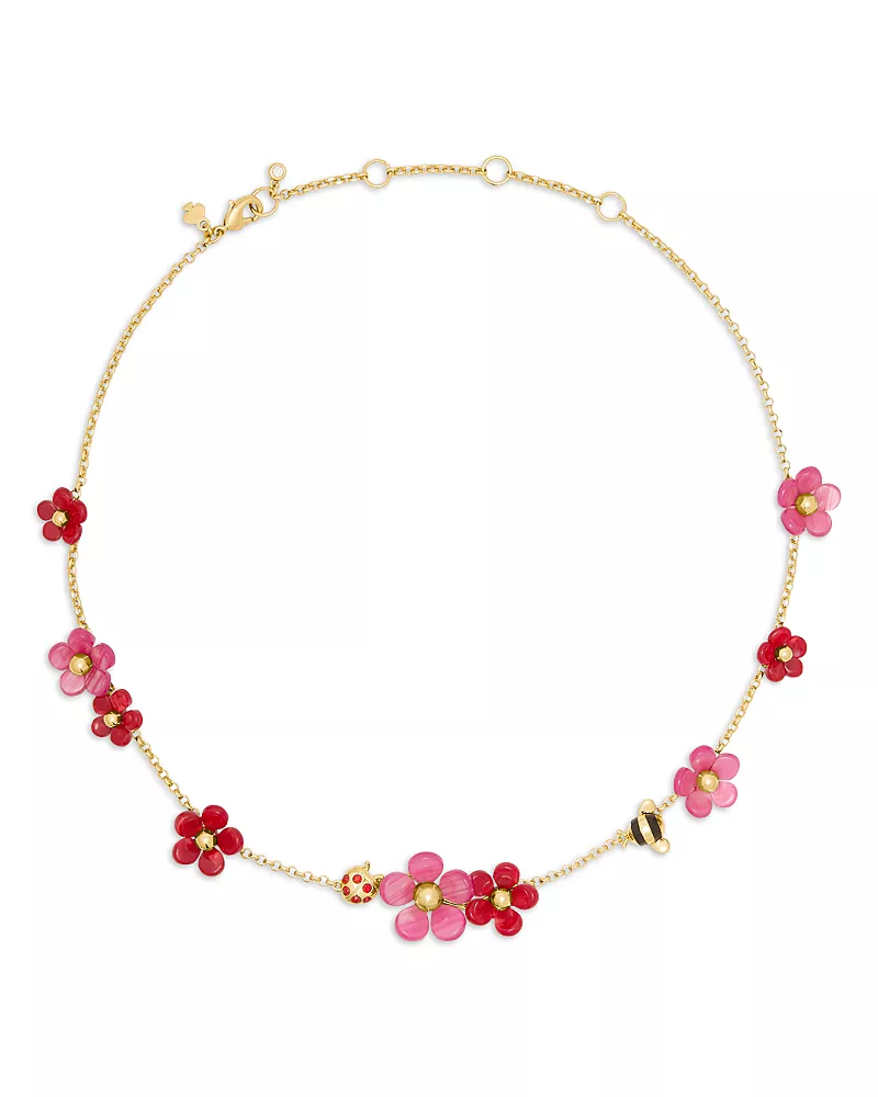 kate spade new york Summer Daze Flower Scatter Necklace, 16