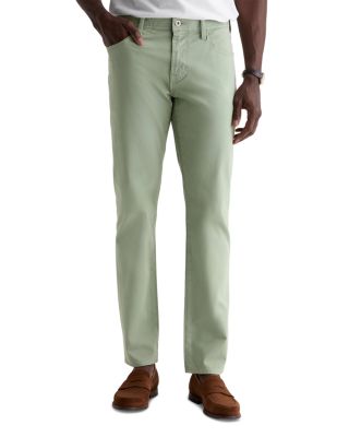 Tellis Slim Fit 34" Twill Pants in Faded Moss