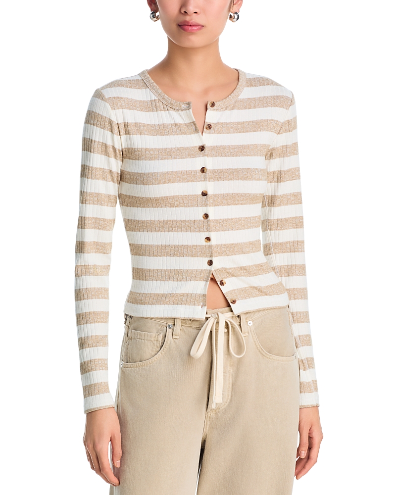 Rag & Bone The Knit Wide Rib Stripe Cardigan