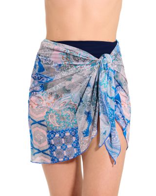 Profile by Gottex Sarong Wrap Mesh Skirt Swim Cover-Up