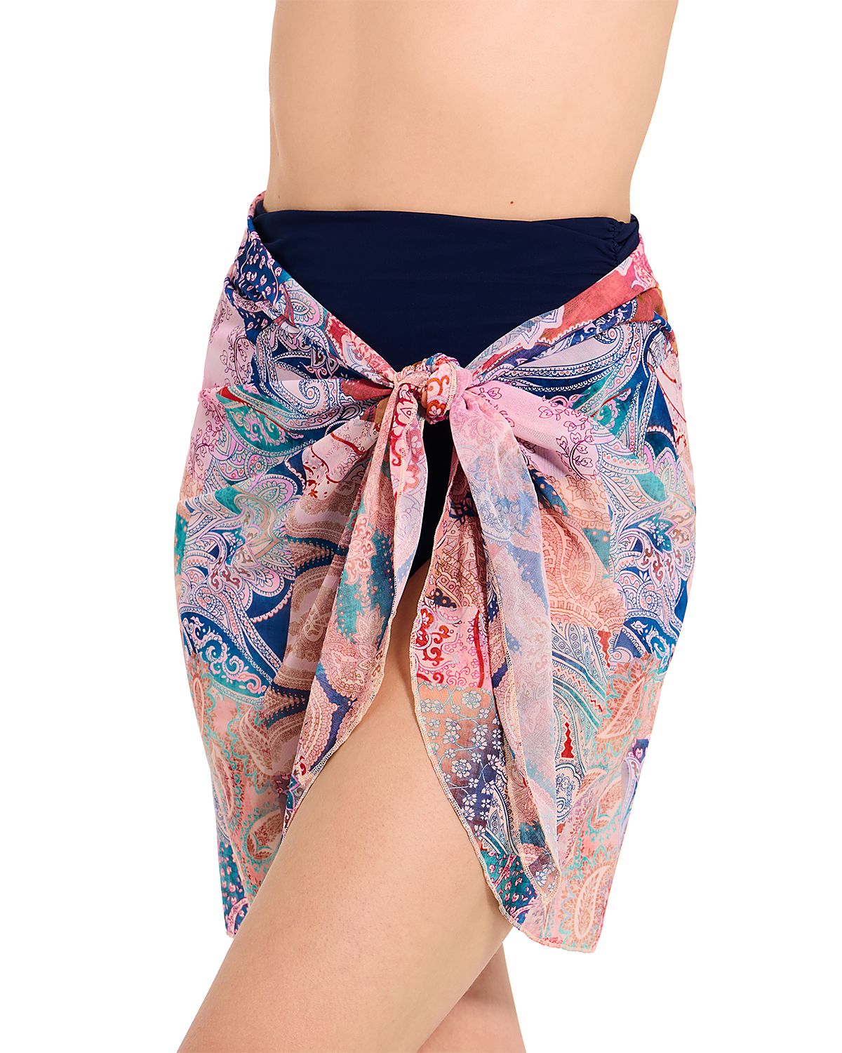 Profile by Gottex Sarong Wrap Mesh Skirt Swim Cover-Up