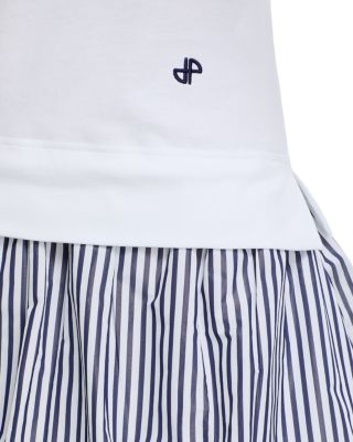 Mixed Media Faille Tee Dress