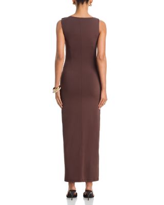 knee length dresses for ladies Long-Sleeve Beaded Long Formal Dress main image 1