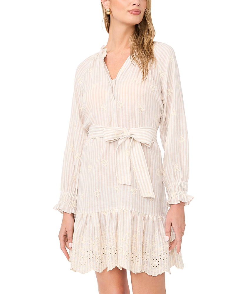 Vince Camuto Ruffled Puffed Sleeve Mini Dress