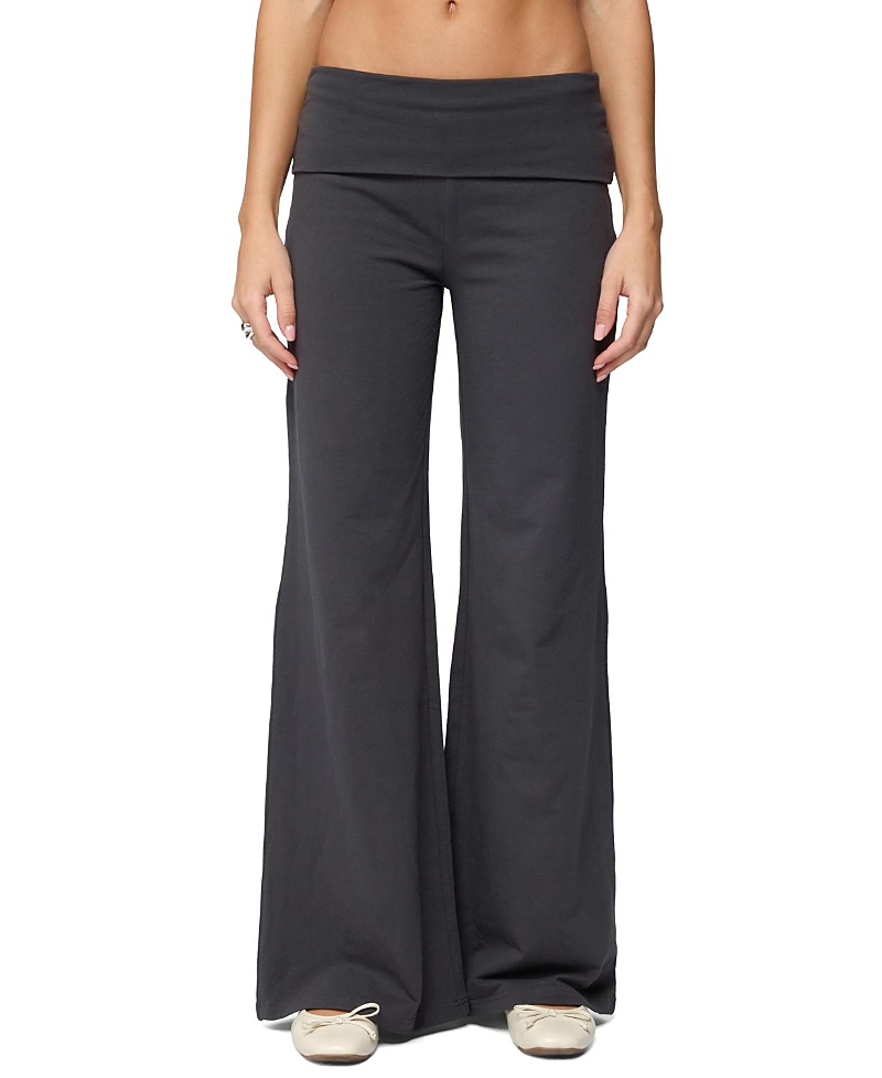 Edikted Wide Leg Fold Over Pants