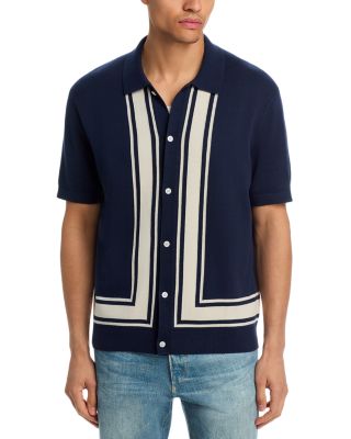 Border Stripe Short Sleeve Shirt