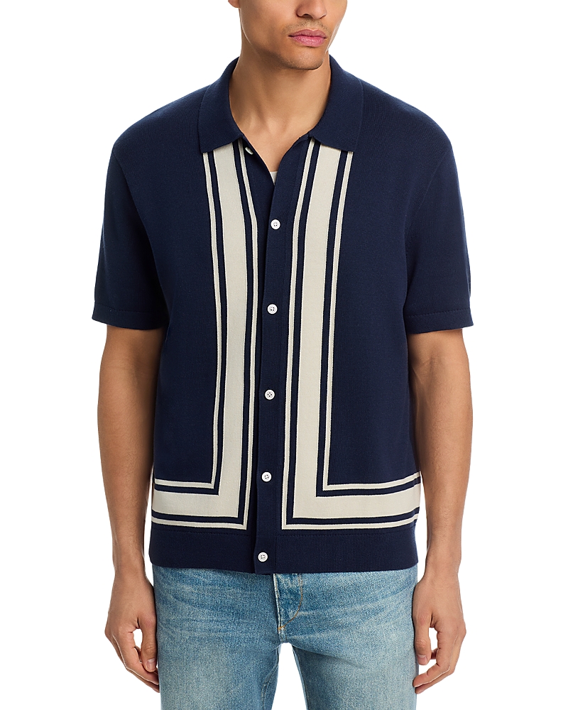 Madewell Border Stripe Short Sleeve Shirt