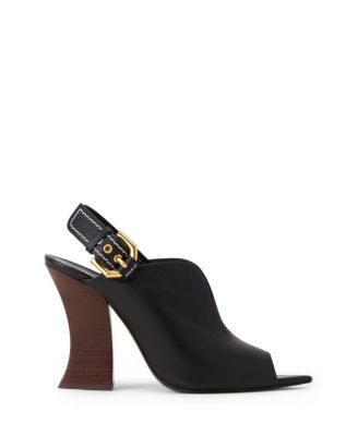  Women's 100mm Leather Sandals with Buckle