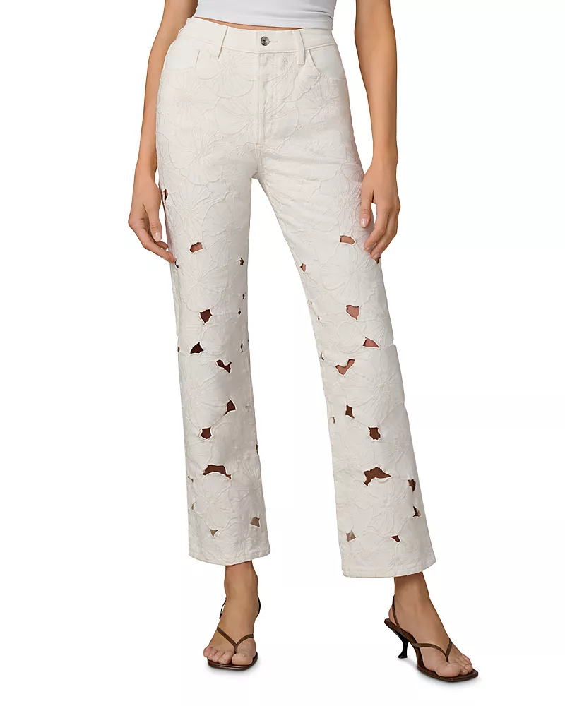 Joe's Jeans The Margot Allover Broderie Jeans in Ecru Floral