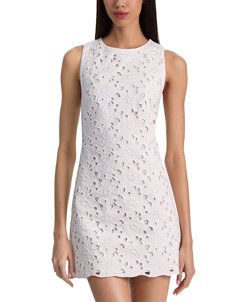 Alice and Olivia Clyde Eyelet Shift Dress