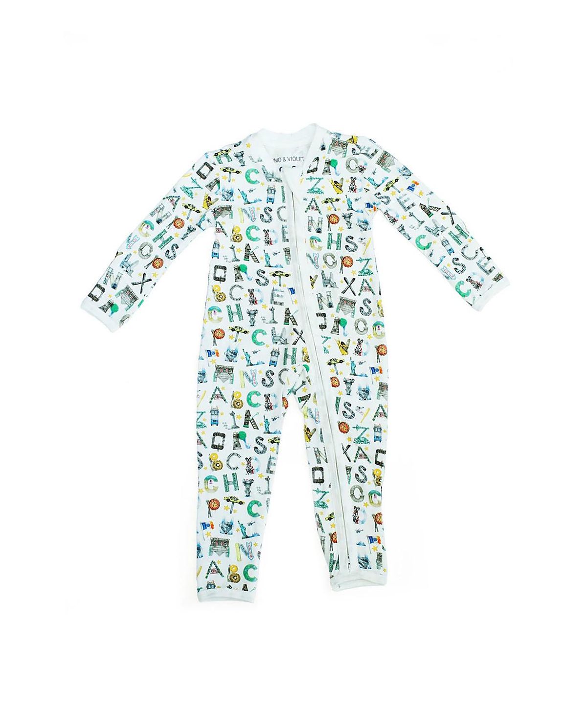 Timo & Violet Unisex Nyc Alphabet Soup One-Piece - Baby