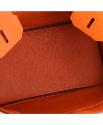 Birkin 30 Handbag Orange Togo with Palladium Hardware
