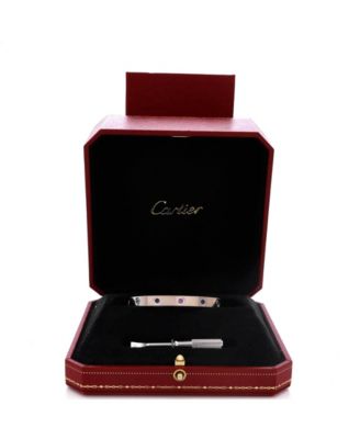  Love 10 Stone Bracelet 18K White Gold with Aquamarine, Sapphire, Spinel and Amethyst