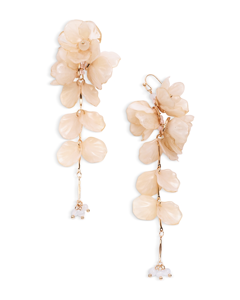 Aqua Flower Dangle Earrings - Exclusive
