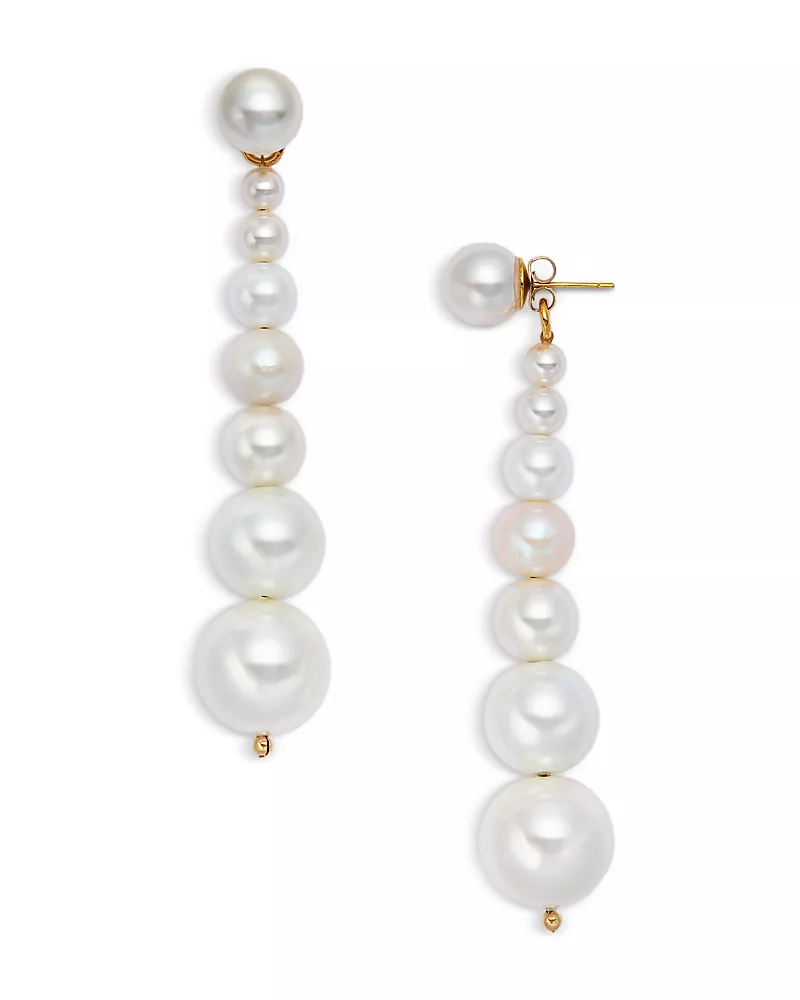 Aqua Imitation Pearl Earrings - Exclusive