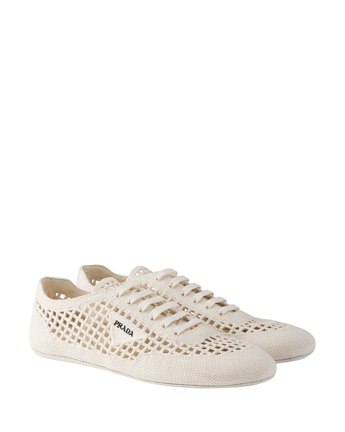 Prada Women's Collapse Crochet Laced Sneakers