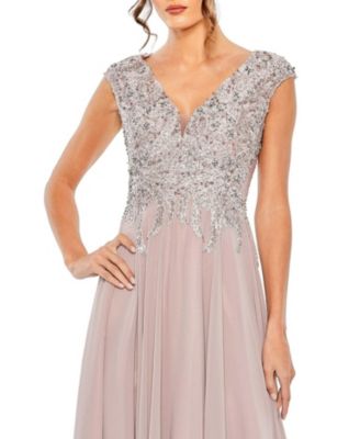 cutwork beaded embroidered woven maxi dress Embroidered Youth Dress: White 8 / White