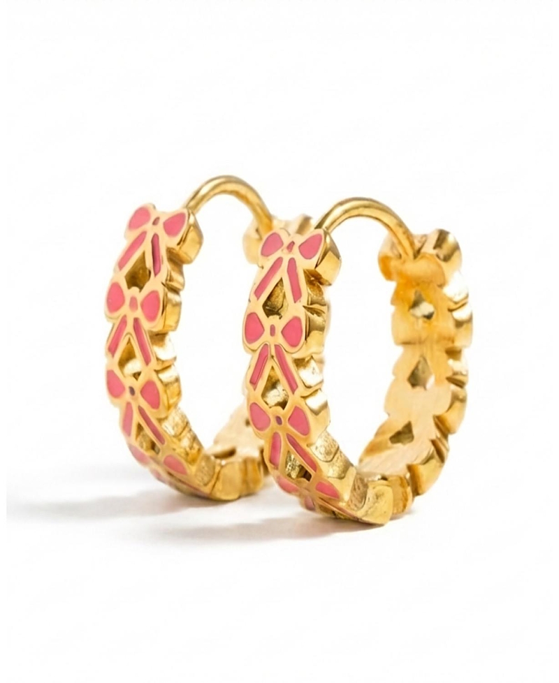 Pip Pop Girls' Bow Repeat Hoop Earring
