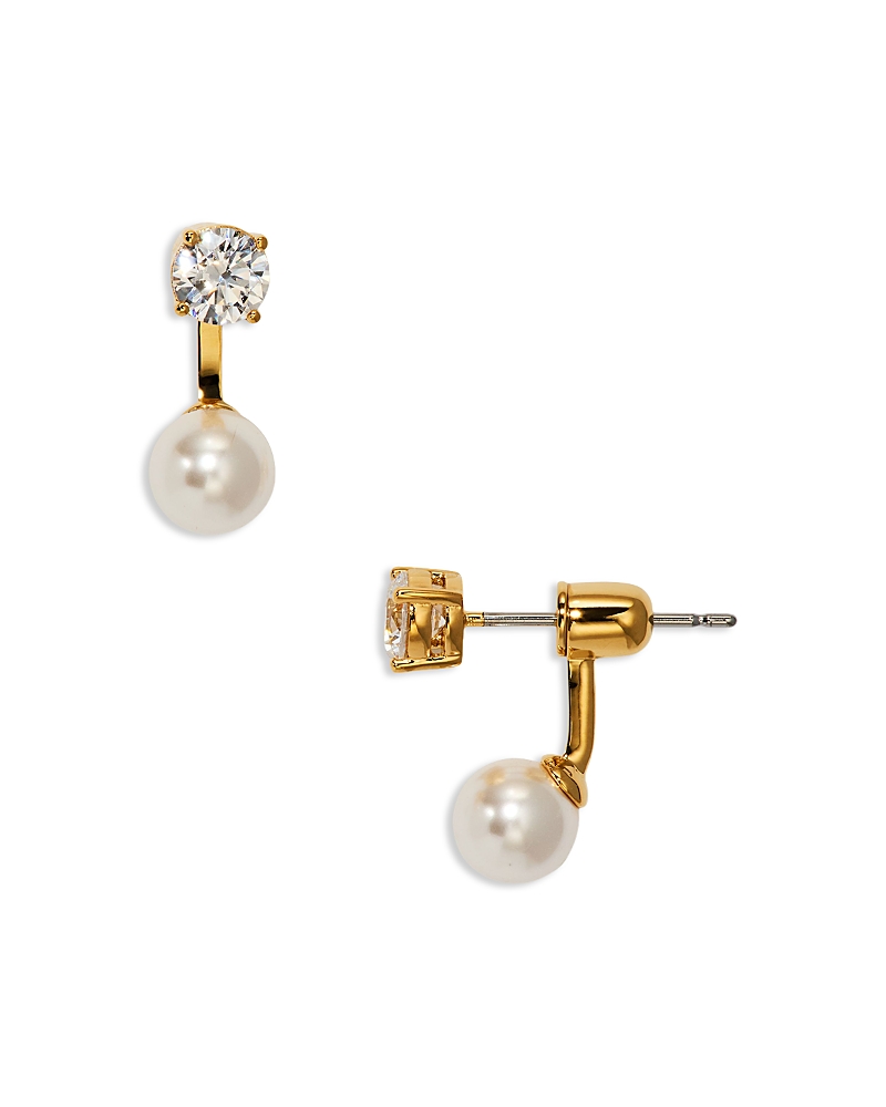 Nadri Esme Cubic Zirconia & Imitation Pearl Front to Back Earrings