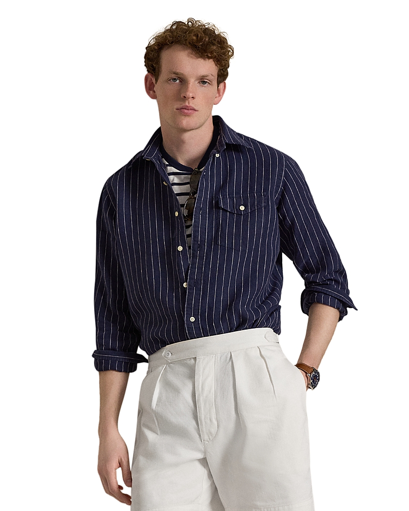 Polo Ralph Lauren Classic Fit Striped Linen Shirt