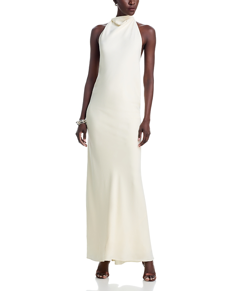 Brandon Maxwell The Ophelia Sleeveless High Neck Gown