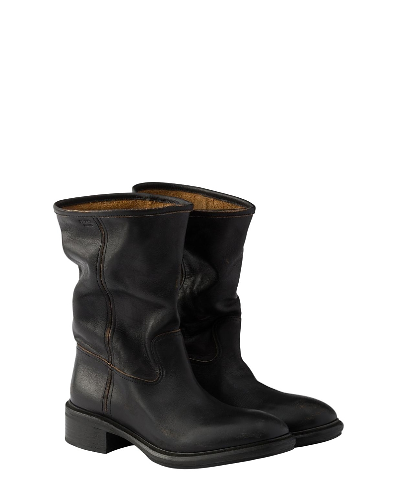Prada Women's Vintage-Effect Leather Boots
