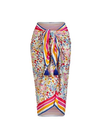  Melanie Border Print Pareo Cover-Up