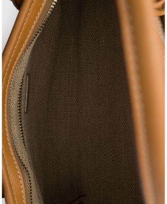  Bonnie Medium Linen And Leather Handbag