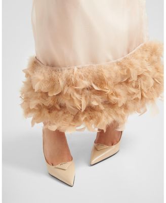  Women's Saffiano Patent Leather Slingback Pumps